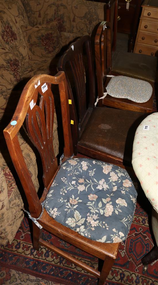 Campaign chair & 3 other chairs